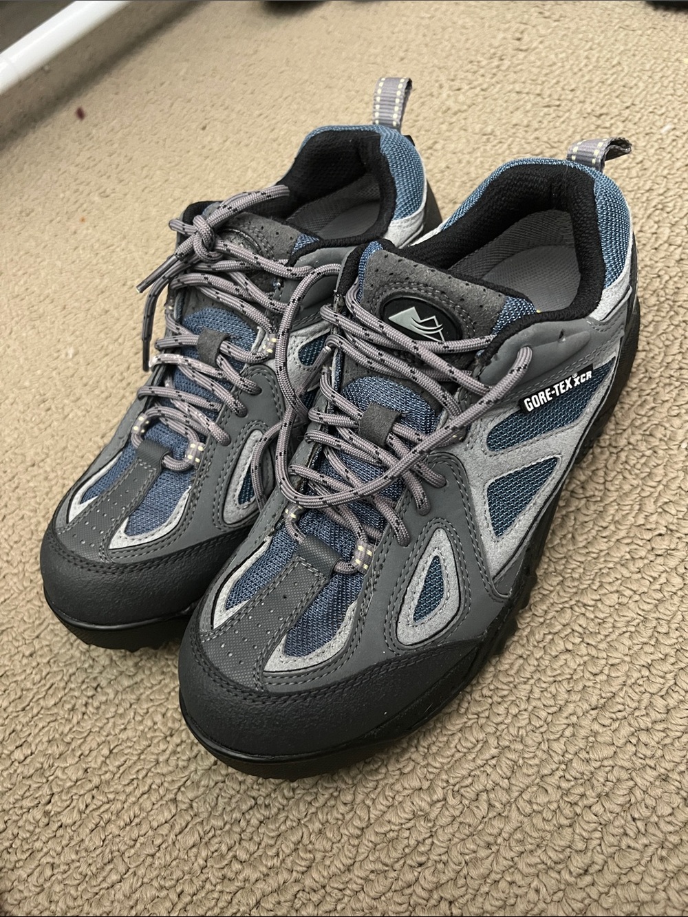 Women’s Gray & Blue GORE-TEX Trail hiking Shoes